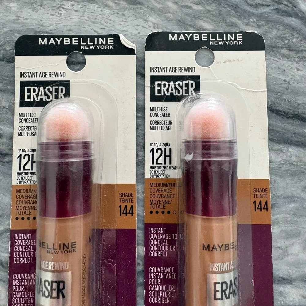 2x Maybelline Instant Age Rewind Eraser Multi-Use Concealer Shade 144 Lot, 2 NEW